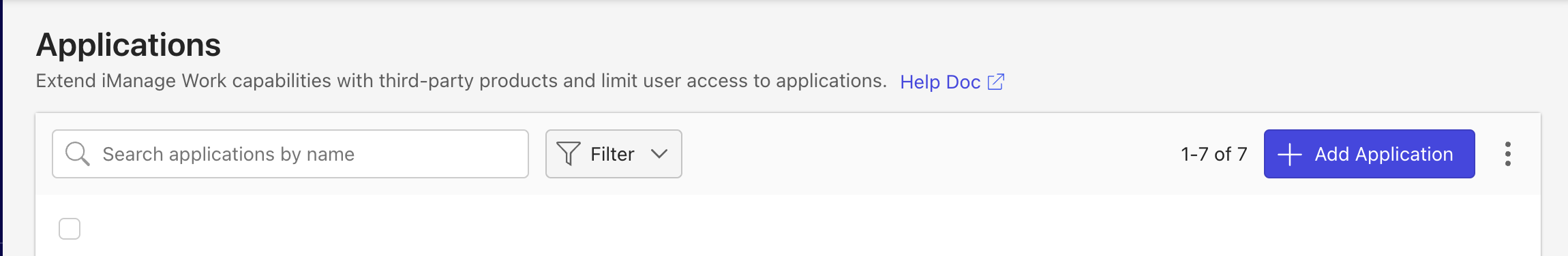iManage Add Application